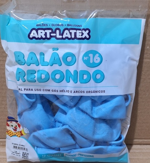 BALAO N16 AZUL CLARO C/12UND